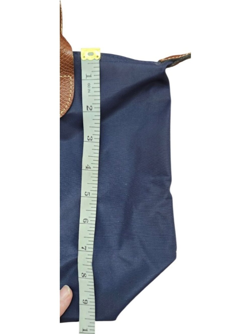 Longchamp Le Pliage Women's Medium Navy Nylon Leather Tote Bag NWOT - Picture 14 of 16